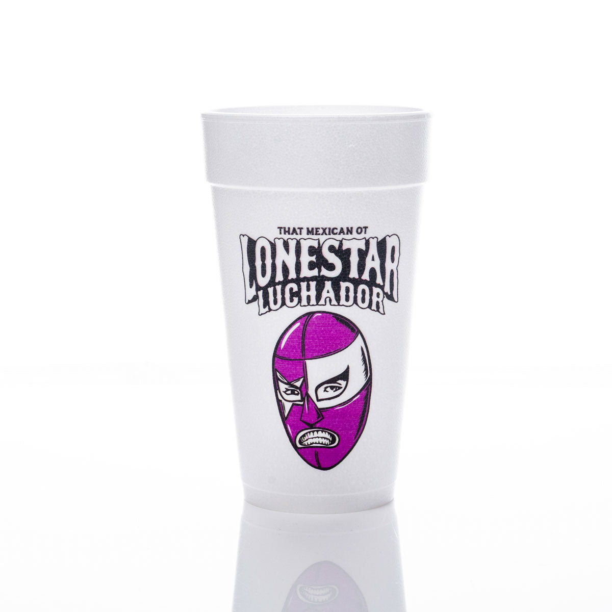 Lonestar Luchador Styrofoam Cup