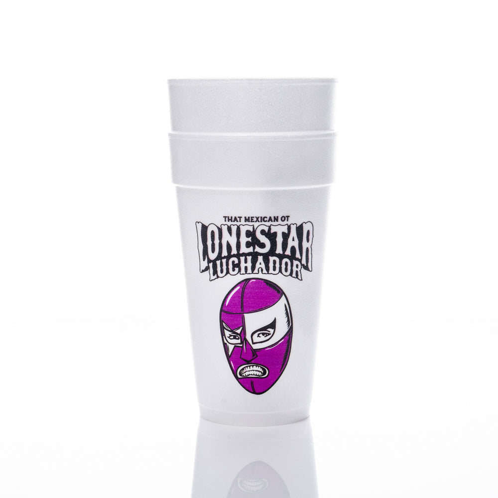 Lonestar Luchador Styrofoam Cup