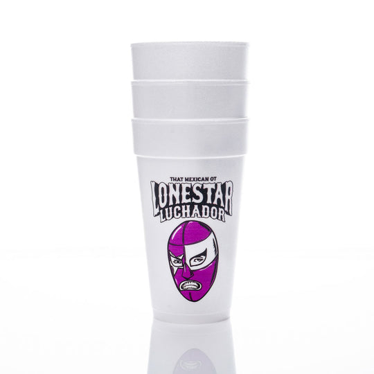Lonestar Luchador Styrofoam Cup