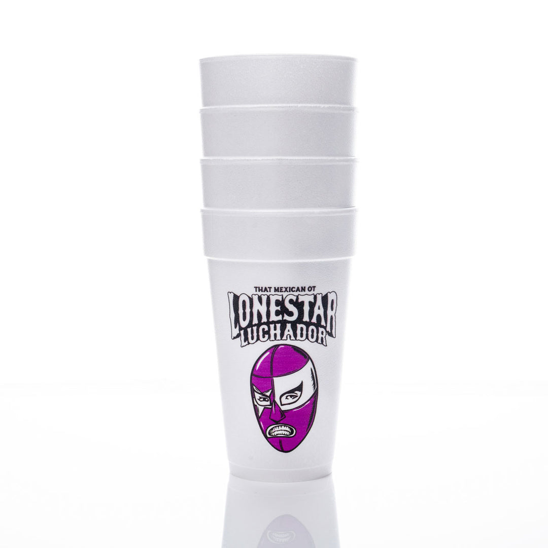 Lonestar Luchador Styrofoam Cup