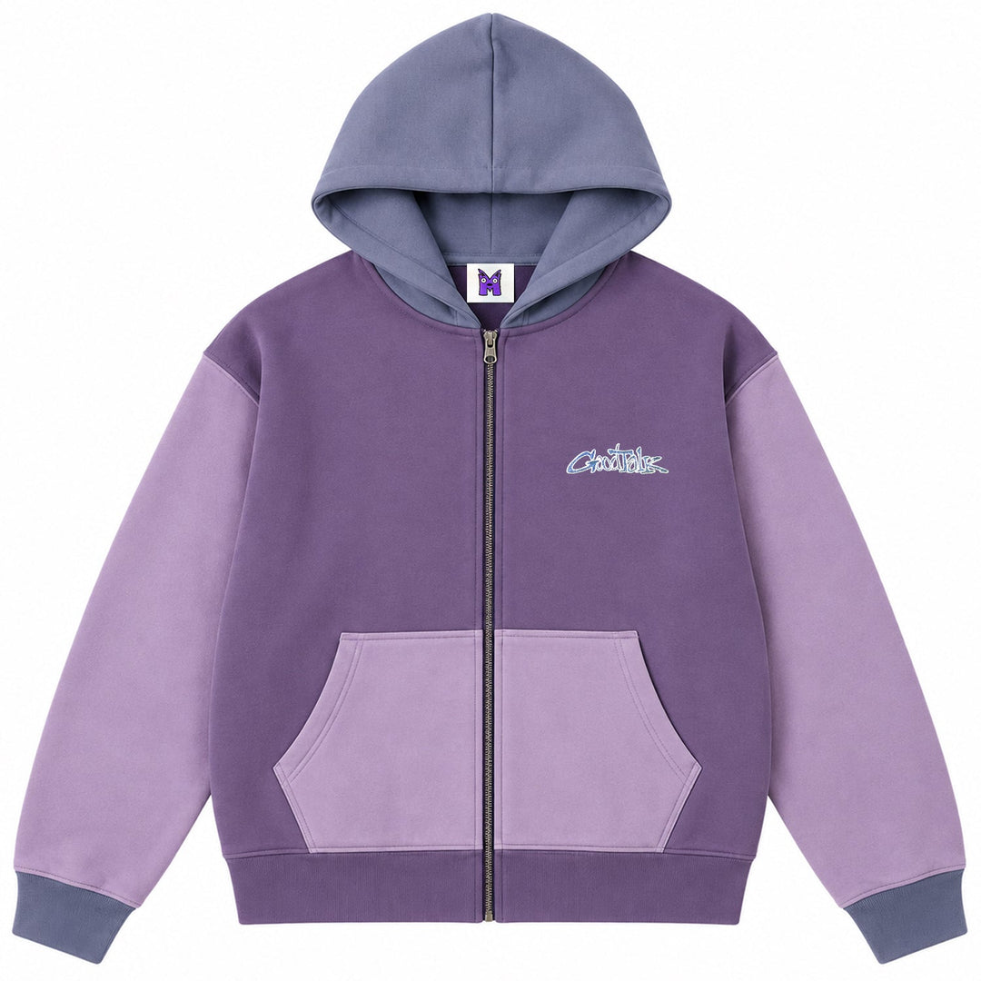 Colorblock Zip Hoodie - GoodTalk
