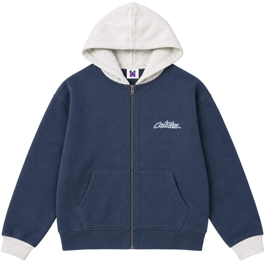 Colorblock Zip Hoodie - GoodTalk